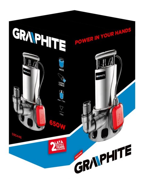 Pompa zanurzeniowa do wody 650W, 59G446 GRAPHITE