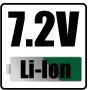 Sekator akumulatorowy 7.2V, Li-Ion/1.3Ah 52G300