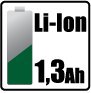 Sekator akumulatorowy 7.2V, Li-Ion/1.3Ah 52G300