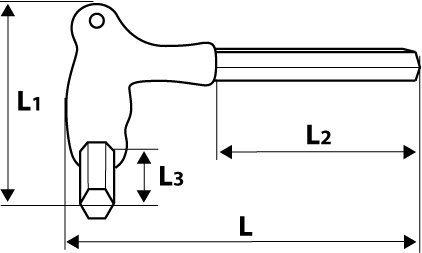 Klucze sześciokątne typu "T" 2-10 mm, zestaw 9 szt