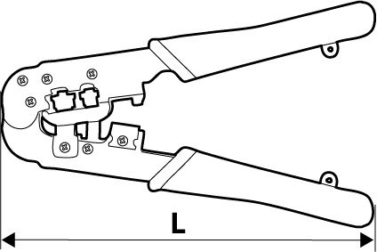 Szczypce do końcówek telefonicznych 6P, 8P TOPEX
