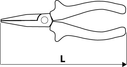 Szczypce wydłużone proste 160 mm, 1000V TOPEX