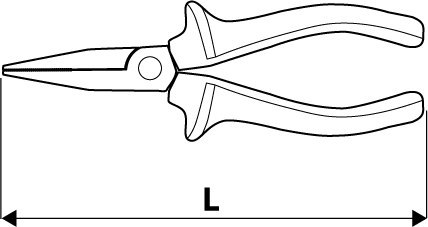 Szczypce wydłużone proste 160 mm 32D101 TOPEX