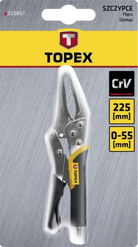 Szczypce zaciskowe wydłużone 225mm 32D857 TOPEX