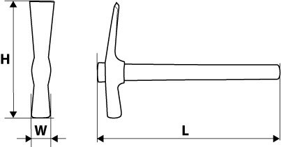 Młotek murarski 700 g, samoklinujący, trzonek drew