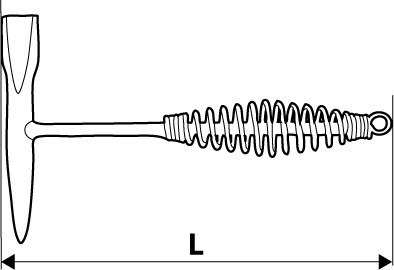 Młotek spawalniczy 300 g, trzonek metalowy