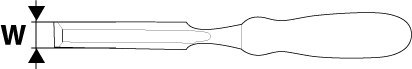 Dłuto 12 mm, dwumateriałowy uchwyt, CrV 09A412 Dłuto 12 mm, dwumateriałowy uchwyt, CrV 09A412