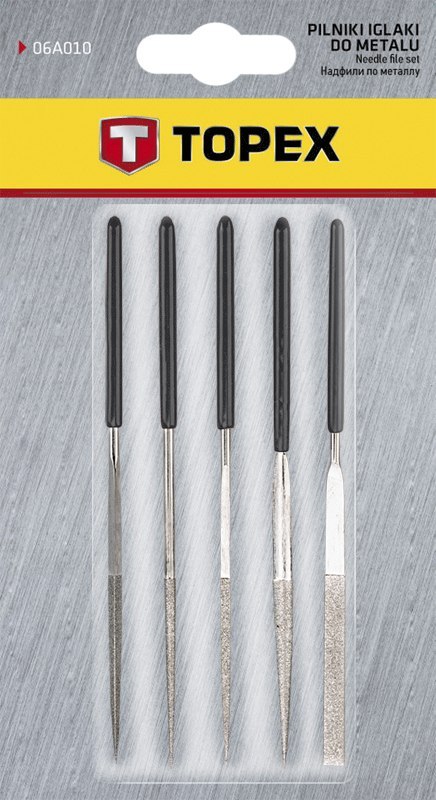 Pilniki iglaki diamentowe, zestaw 5 szt.