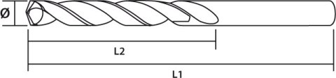 Wiertła do metalu HSS-Co 2.4 mm, 3 szt. Wiertła do metalu HSS-Co 2.4 mm, 3 szt.