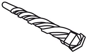 Wiertło do betonu 8 x 400 mm, końcówka motylkowa
