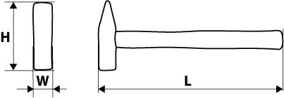 Młotek ślusarski 10 kg, trzonek drewniany