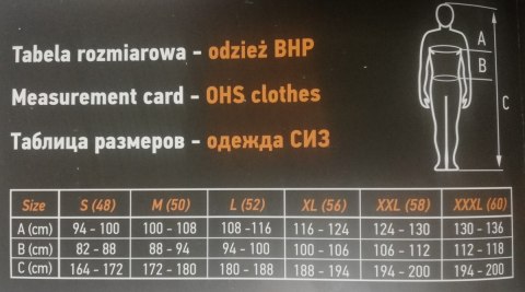 Ogrodniczki robocze ostrzegawcze granatowe XL NEO