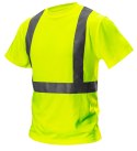 T-shirt ostrzegawczy, żółty, rozmiar S 81-732-S