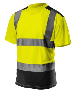 T-shirt ostrzegawczy ciemny dół, żółty rozmiar XL