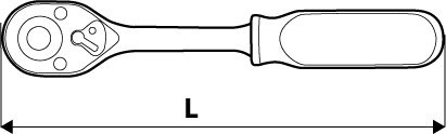 Grzechotka 3/8", 200 mm 38D521 TOPEX