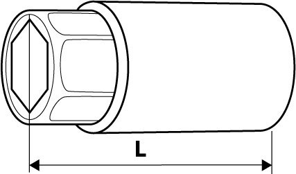 Nasadka do świec 1/2", 21 mm