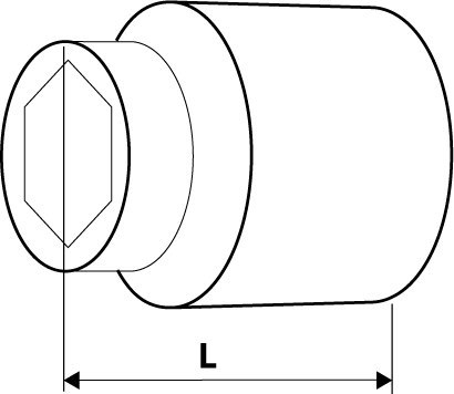 Nasadka sześciokątna 1/2", 14 mm
