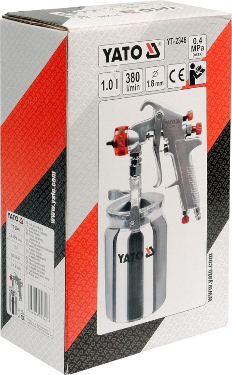 PISTOLET LAKIERN Z DOLNYM ZBIOR 1L 1,8MM YT-2346 Y
