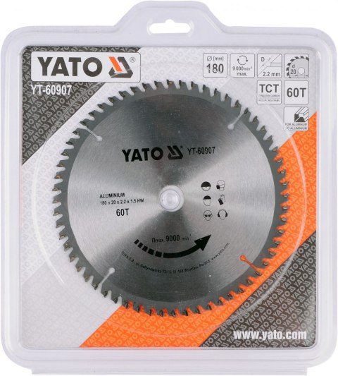 TARCZA WIDIOWA DO ALUMINIUM 180X60TX20MM