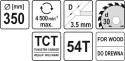 TARCZA WIDIOWA 350X54TX30 MM