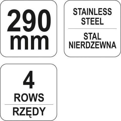 SZCZOTKA DRUCIANA PLASTIK.R. 4-RZĘDY