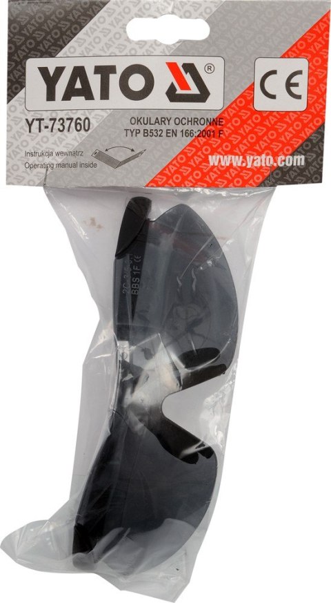 OKULARY OCHRONNE SZARE YT-73760 OKULARY OCHRONNE SZARE YT-73760