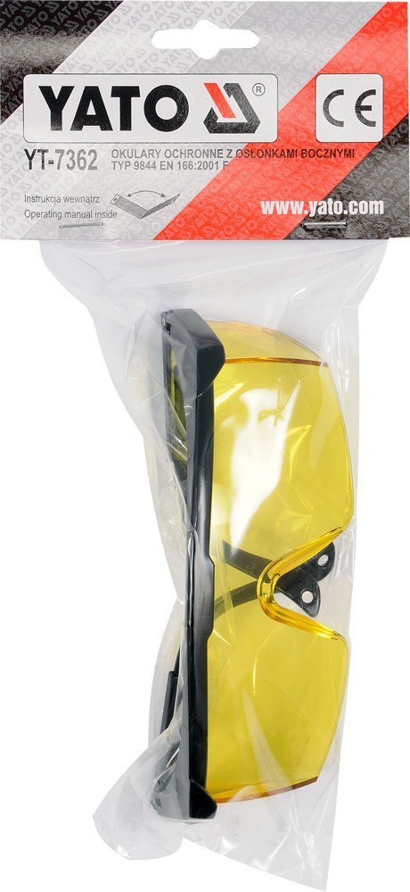 OKULARY OCHRONNE ŻÓŁTE TYP 9844