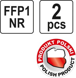PÓŁMASKI FILTRUJĄCE FFP1/K 2SZT
