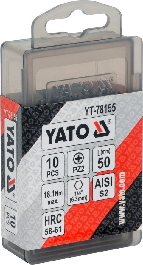 BITY 1/4"X50 MM PZ2 10 SZT
