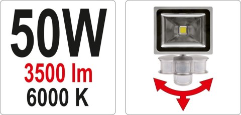 REFLEKTOR DIOD. Z CZUJN. RUCHU 50W