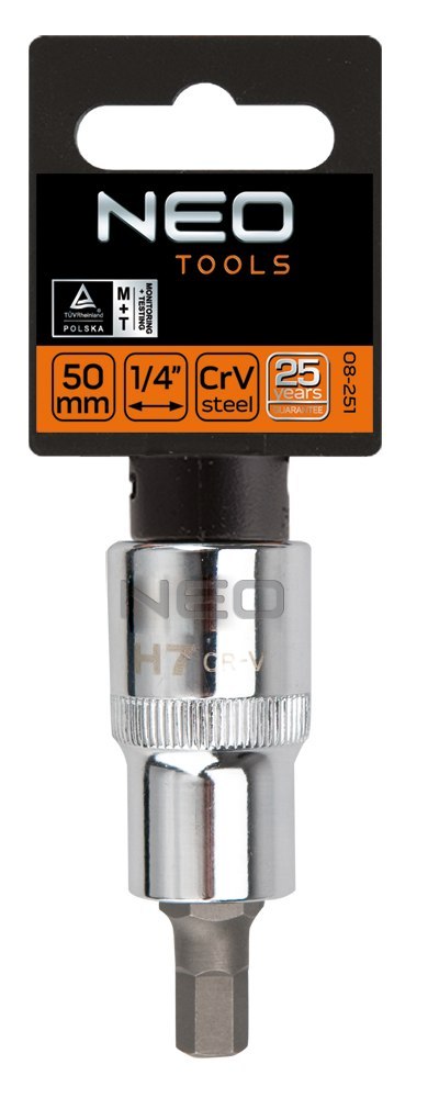 Końcówka sześciokątna na nasadce 1/2", H14 x 55 mm