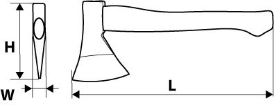 Siekiera 1600 g, trzonek drewniany