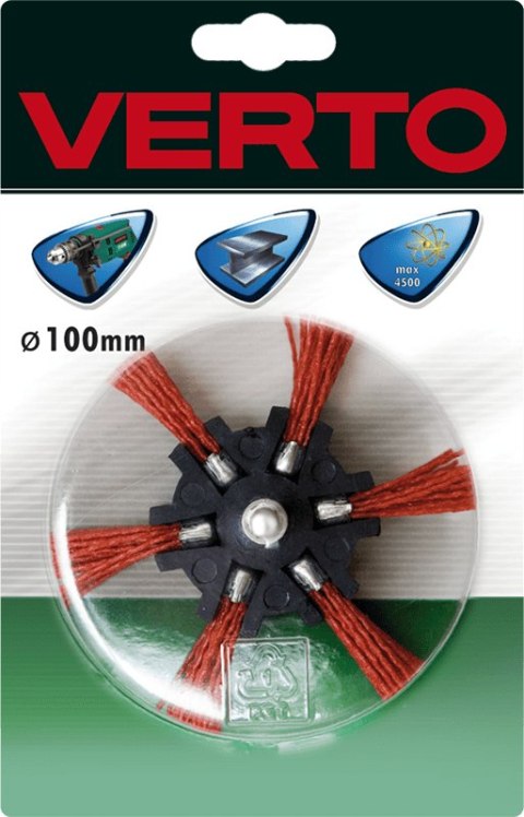 Szczotka ścierna miotełkowa z trzpieniem 100 mm