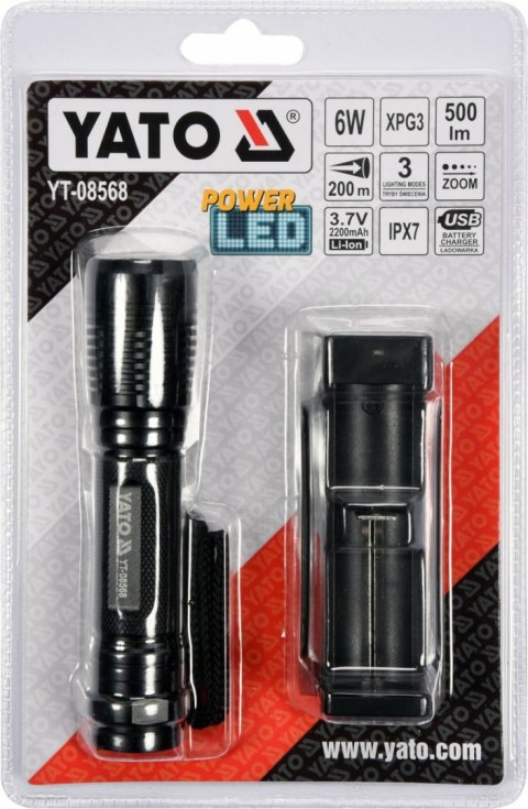 LATARKA XP-G3 CREE 6W AKUMULATOROWA YT-08568 YATO