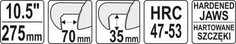 KLUCZ NASTAWNY DO RUR 10,5" TYP NIEMIECK YT-22002