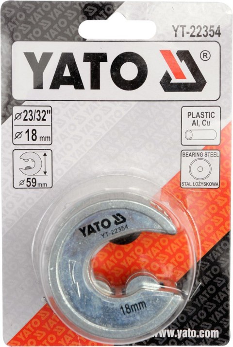 OBCINAK KRĄŻKOWY DO RUR 18MM YT-22354 YATO