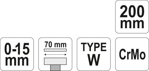 SZCZYPCE BLACHARSKIE TYP W 200MM YT-2160 YATO