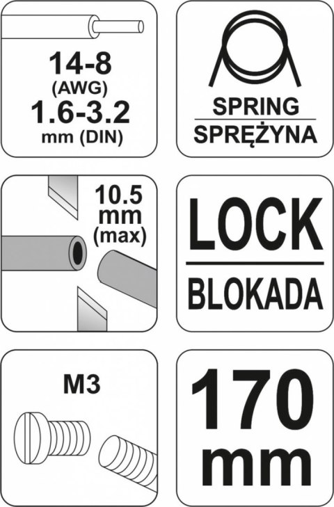 SZCZYPCE DO CIĘCIA PRZEW./ŚCIĄGANIA IZOL YT-19691