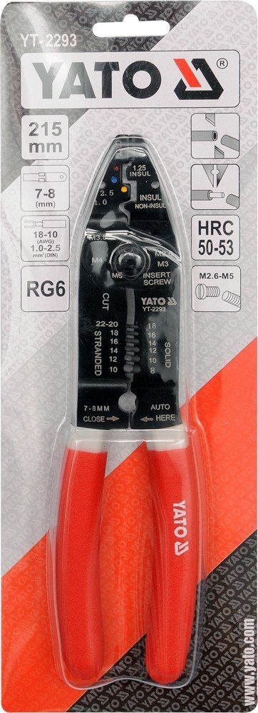 SZCZYPCE DO ŚCIĄGANIA IZOLACJI 215MM YT-2293 YATO