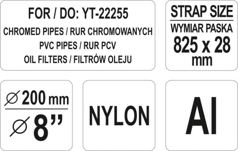 TAŚMA ZAPASOWA DO KLUCZA DO RUR YT-22256 YATO
