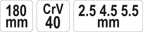 POKRĘTŁO DO KLUCZY RUROWYCH 180MM YT-4927 YATO