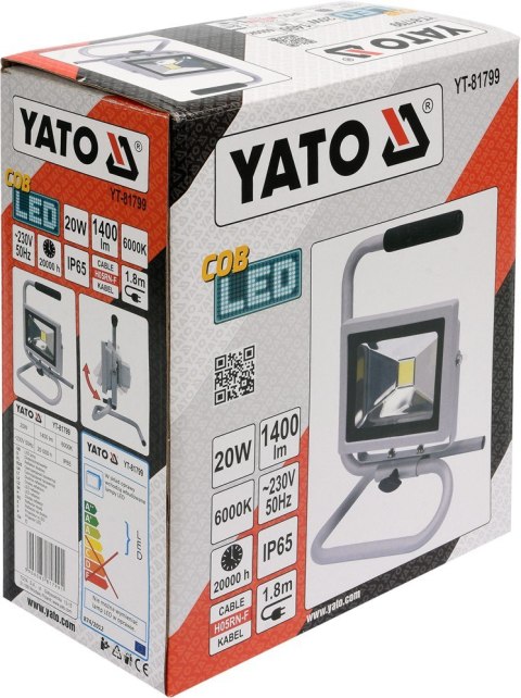 REFLEKTOR DIOD. PRZENOŚNY 20W 1400LM COB
