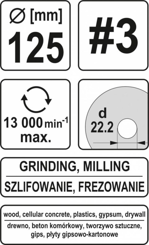 TARNIK WYPUKŁY 125mm NR3 YT-59170