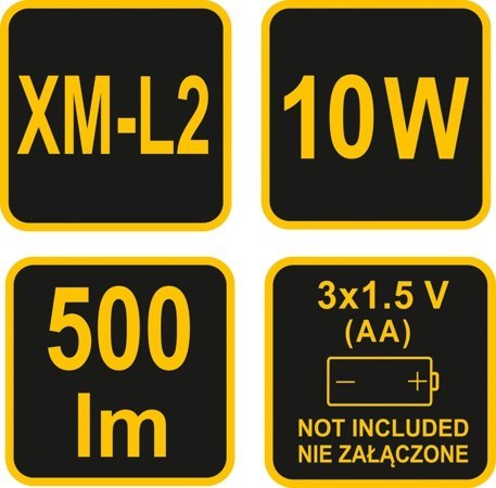 LATARKA XP-L2 CREE 10W 155X65MM 88560V VOREL