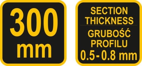 SZCZYPCE DO ŁĄCZENIA PROFILI L-300 MM 04301V VOREL