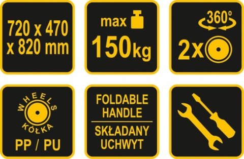 WÓZEK PLATFORMOWY 72x47CM 87600V VOREL