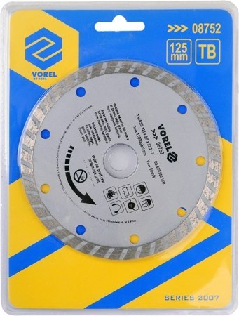 TARCZA DIAMENTOWA 125MM /TURBO/ 08752V VOREL