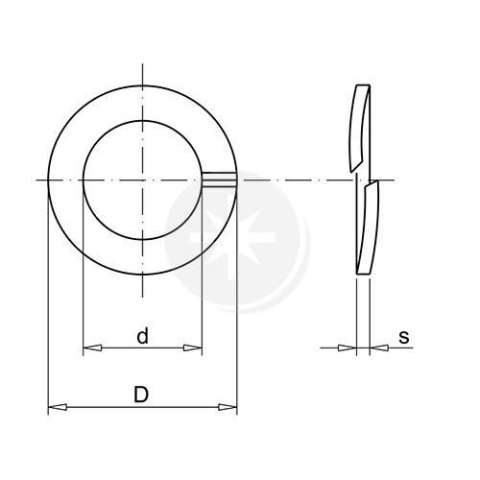 PODKŁADKA SPRĘŻYSTA 16,0x27,1x3,5 5KG Q3306