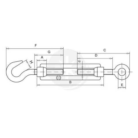 ŚRUBA RZYMSKA OKO-HAK M12,0X125 Q1518
