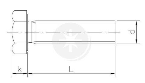 ŚRUBA Z ŁBEM SZEŚCIOKĄTNYM 16x80 k8.8 1KG Q3050